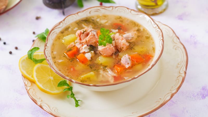 Eine leckere Fischsuppe als Motivation für den Angelausflug<br>