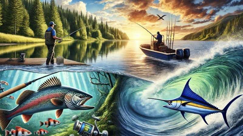 Süßwasser- vs. Salzwasserangeln - Ein Vergleich<br>